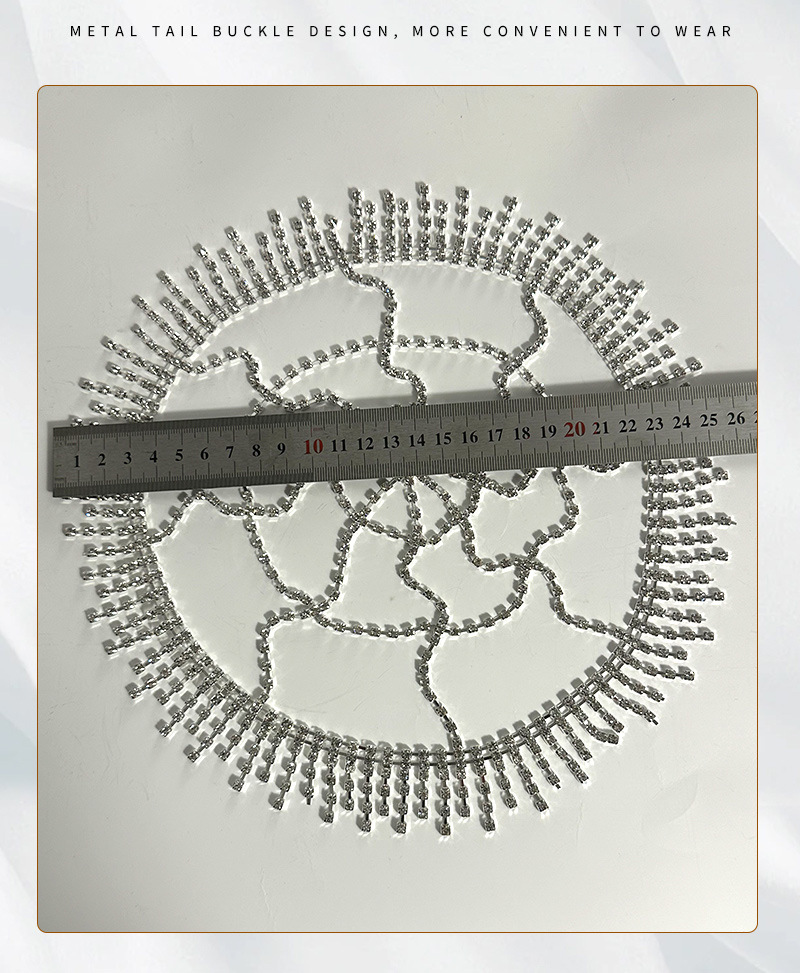 Bridal Hair Accessory Iridescent Crystal Rhinestone Head Chain